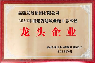 2022年福建省建筑业施工总承包龙头企业